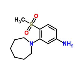 3-(1-Azepanyl)-4-(methylsulfonyl)aniline Structure