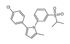 2-(4-chloro-phenyl)-5-methyl-1-(3-(propane-2-sulfonyl)-phenyl)-1H-pyrrole Structure