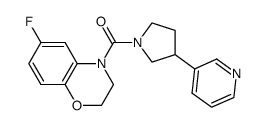 (6-Fluoro-2,3-dihydrobenzo[1,4]oxazin-4-yl)(3-(pyridin-3-yl)pyrrolidin-1-yl)methanone Structure