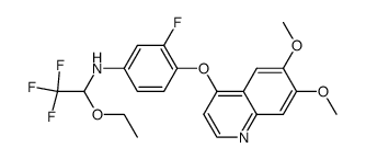 4-(6,7-dimethoxyquinolin-4-yloxy)-N-(1-ethoxy-2,2,2-trifluoroethyl)-3-fluoroaniline Structure