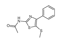 N-(5-methylsulfanyl-4-phenyl-thiazol-2-yl)-acetamide Structure