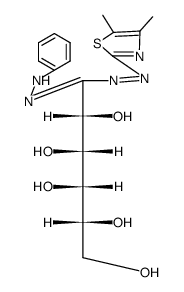 1-(4,5-dimethyl-thiazol-2-yl)-3-(Dr-1cF,2tF,3tF,4rF,5-pentahydroxy-pent-catF-yl)-5-phenyl-formazan结构式