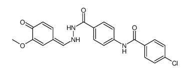 4-chloro-N-[4-[[[(Z)-(3-methoxy-4-oxocyclohexa-2,5-dien-1-ylidene)methyl]amino]carbamoyl]phenyl]benzamide Structure