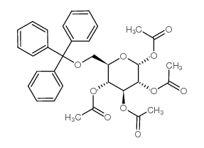 α-D-Glucopyranose,6-O-(triphenylmethyl)-, tetraacetate (9CI) structure