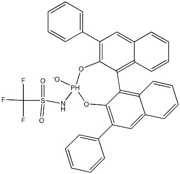 1,1,1-trifluoro-N-[(11bR)-4-oxido-2,6-diphenyldinaphtho[2,1-d:1',2'-f][1,3,2]dioxaphosphepin-4-yl]Methanesulfonamide structure