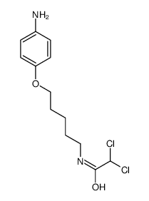 N-(5-(p-Aminophenoxy)pentyl)-2,2-dichloroacetamide Structure