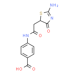 4-[[(2-AMINO-4-OXO-4,5-DIHYDRO-1,3-THIAZOL-5-YL)ACETYL]AMINO]BENZOIC ACID结构式