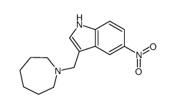 3-(azepan-1-ylmethyl)-5-nitro-1H-indole结构式
