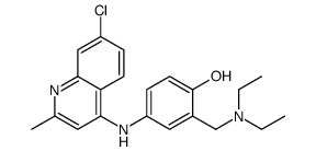 4-[(7-chloro-2-methylquinolin-4-yl)amino]-2-(diethylaminomethyl)phenol Structure