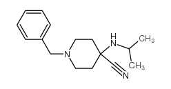 4-Piperidinecarbonitrile,4-[(1-methylethyl)amino]-1-(phenylmethyl)- Structure