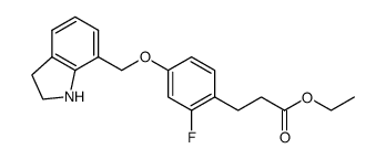 ethyl 3-[4-(2,3-dihydro-1H-indol-7-ylmethoxy)-2-fluorophenyl]propanoate Structure