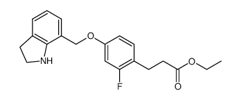 ethyl 3-[4-(2,3-dihydro-1H-indol-7-ylmethoxy)-2-fluorophenyl]propanoate结构式