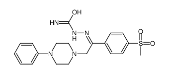 [[1-(4-methylsulfonylphenyl)-2-(4-phenylpiperazin-1-yl)ethylidene]amino]urea Structure