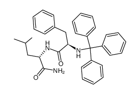 (R)-N-Tritylphenylylalanyl-(S)-leucinamid Structure