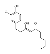 3-hydroxy-1-(4-hydroxy-3-methoxyphenyl)dec-3-en-5-one结构式
