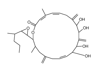 (3Z,5Z,9S,10S,12S,13S,14Z,19S,20R)-9,10,12,13-tetrahydroxy-4,19-dimethyl-8,11,17-trimethylidene-20-[(2R,3S)-3-[(2S)-pentan-2-yl]oxiran-2-yl]-1-oxacycloicosa-3,5,14-trien-2-one结构式