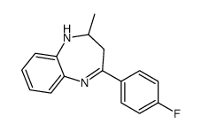 4-(4-fluorophenyl)-2-methyl-2,3-dihydro-1H-1,5-benzodiazepine结构式