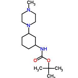 2-Methyl-2-propanyl [3-(4-methyl-1-piperazinyl)cyclohexyl]carbamate结构式