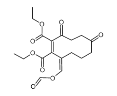 (Z)-10-[1-Formyloxy-meth-(Z)-ylidene]-3,6-dioxo-cyclodec-1-ene-1,2-dicarboxylic acid diethyl ester Structure