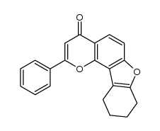 8,9,10,11-tetrahydro-2-phenyl-4H-benzofuro[2,3-h][1]benzopyran-4-one Structure