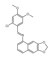 N-(2-chloro-4,5-dimethoxybenzylidene)-6,7-(methylenedioxy)-1-naphthylamine Structure