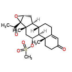 16α,17-Epoxy-11α-hydroxyprogesterone Methanesulfonate structure