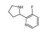 3-fluoro-2-pyrrolidin-2-ylpyridine Structure