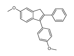 6-methoxy-3-(4-methoxyphenyl)-2-phenyl-1H-indene结构式