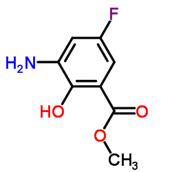 3-氨基-5-氟-2-羟基苯甲酸甲酯结构式