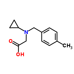 N-Cyclopropyl-N-(4-methylbenzyl)glycine结构式