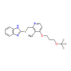 2-{[(3-Methyl-4-{3-[(2H3)methyloxy]propoxy}-2-pyridinyl)methyl]sulfanyl}-1H-benzimidazole结构式