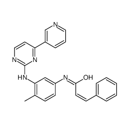 (E)-N-[4-methyl-3-[(4-pyridin-3-ylpyrimidin-2-yl)amino]phenyl]-3-phenylprop-2-enamide结构式