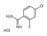 4-CHLORO-2-FLUORO-BENZAMIDINE HYDROCHLORIDE结构式