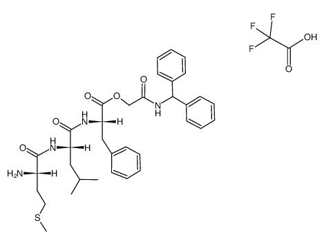 2-(benzhydrylamino)-2-oxoethyl L-methionyl-L-leucyl-L-phenylalaninate 2,2,2-trifluoroacetate结构式