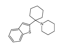 1-[1-(1-Benzothiophen-2-yl)cyclohexyl]piperidine Structure