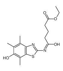 Pentanoic acid,5-[(6-hydroxy-4,5,7-trimethyl-2-benzothiazolyl)amino]-5-oxo-,ethyl ester Structure