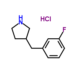 3-(3-FLUOROBENZYL)PYRROLIDINE HYDROCHLORIDE结构式