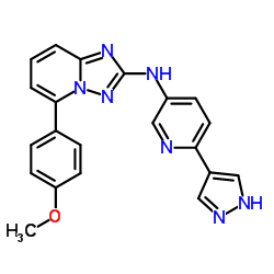 5-(4-Methoxyphenyl)-N-[6-(1H-pyrazol-4-yl)-3-pyridinyl][1,2,4]triazolo[1,5-a]pyridin-2-amine Structure