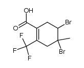 1-carboxy-2-trifluoromethyl-4-methyl-4,5-dibromo-1-cyclohexene结构式