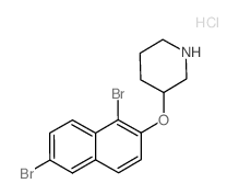 3-[(1,6-Dibromo-2-naphthyl)oxy]piperidine hydrochloride结构式