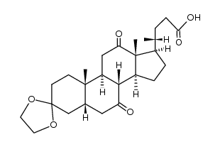 7,12-dioxo-3,3-ethylenedioxy-5β-cholanic acid Structure