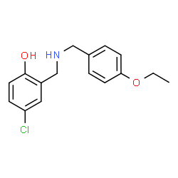 4-Chloro-2-{[(4-ethoxybenzyl)amino]methyl}phenol结构式