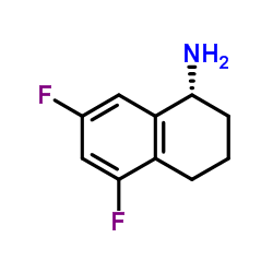 (1R)-5,7-Difluoro-1,2,3,4-tetrahydro-1-naphthalenamine结构式