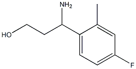 3-amino-3-(4-fluoro-2-methylphenyl)propan-1-ol structure