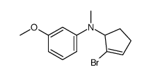 N-(2-bromocyclopent-2-enyl)-3-methoxy-N-methylaniline Structure