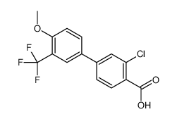 2-chloro-4-[4-methoxy-3-(trifluoromethyl)phenyl]benzoic acid Structure