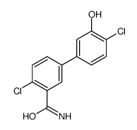 2-chloro-5-(4-chloro-3-hydroxyphenyl)benzamide结构式