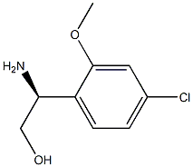 (2S)-2-AMINO-2-(4-CHLORO-2-METHOXYPHENYL)ETHAN-1-OL结构式