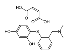4-(2-Dimethylaminomethyl-phenylsulfanyl)-benzene-1,3-diol; compound with (Z)-but-2-enedioic acid结构式