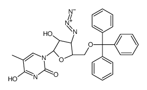1-[(2R,3S,4S,5S)-4-azido-3-hydroxy-5-(trityloxymethyl)oxolan-2-yl]-5-methylpyrimidine-2,4-dione结构式